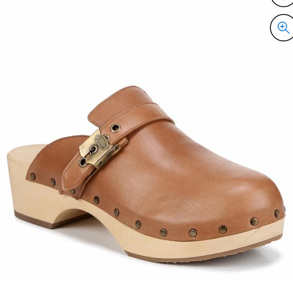Dr Scholl Leather Original Clog Tawny Birch /Smooth Wedge 10M